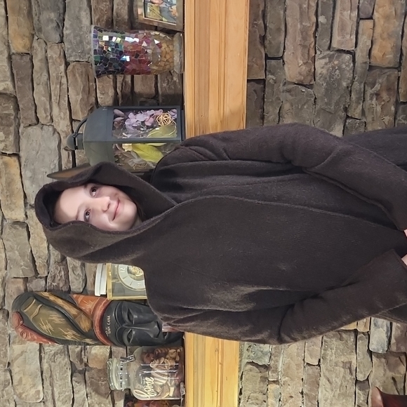 VINCE CASHMERE WOOL ALPACA MIX BLACKET THICK OVERSIZED SWEATER - Picture 7 of 16